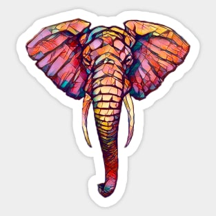 Colorful Elephant Sticker